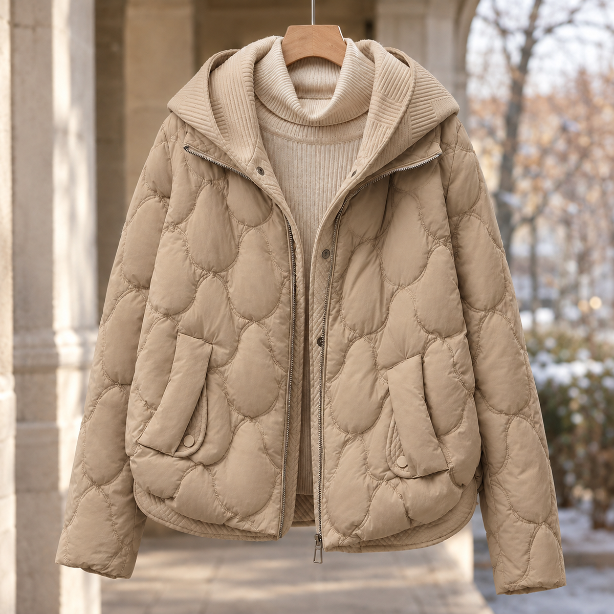 Ursuline-Jane Quilted Jacket - Khaki