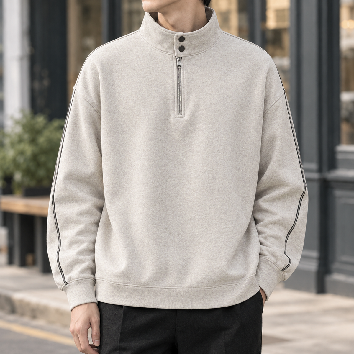 Arlo Quarter-Zip Sweatshirt - Wheat