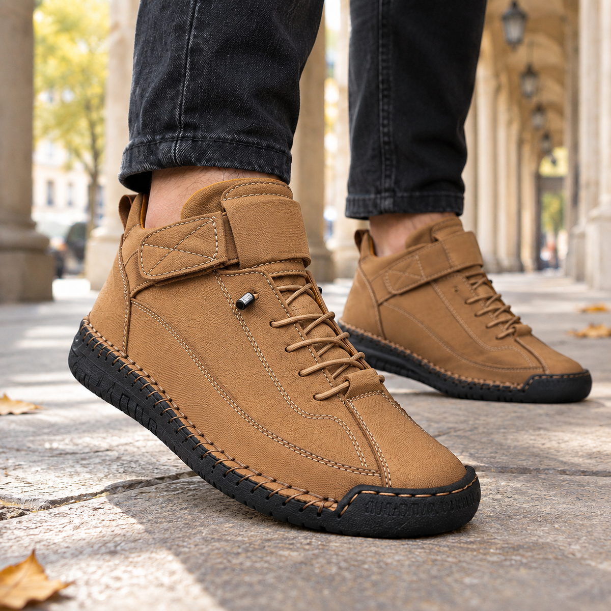 Melfi Stitched Boots - Light Brown