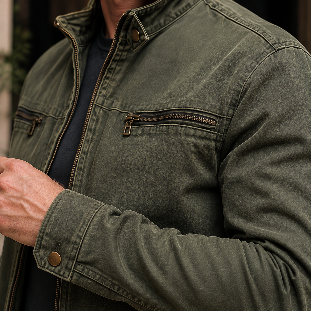 Huston Military Jacket - Lead Product Detail