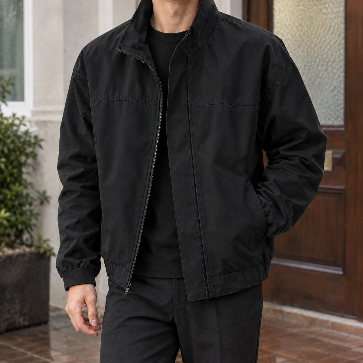 Owen Bomber Jacket - Black