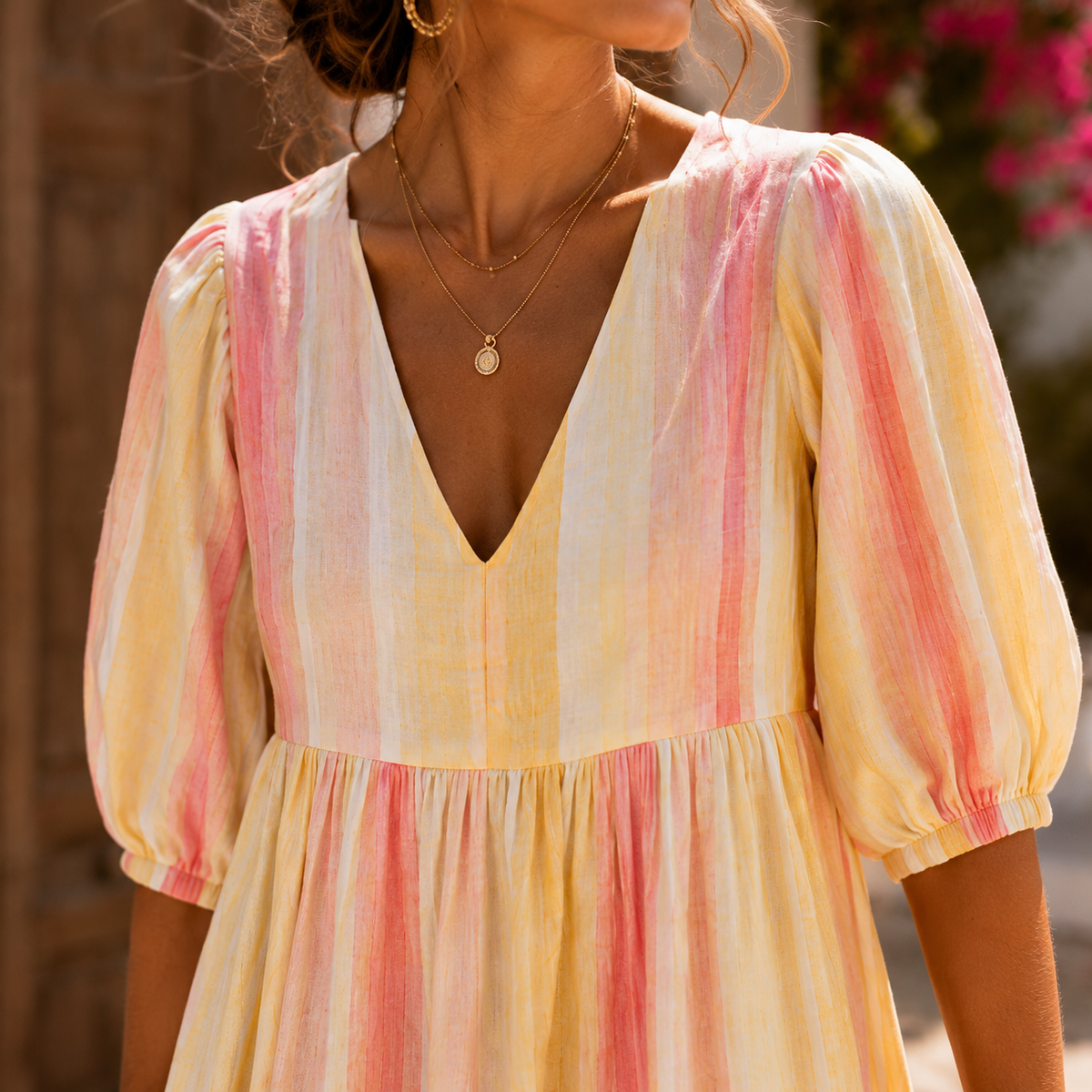 Mabel Striped Midi Dress - Lead Product Detail