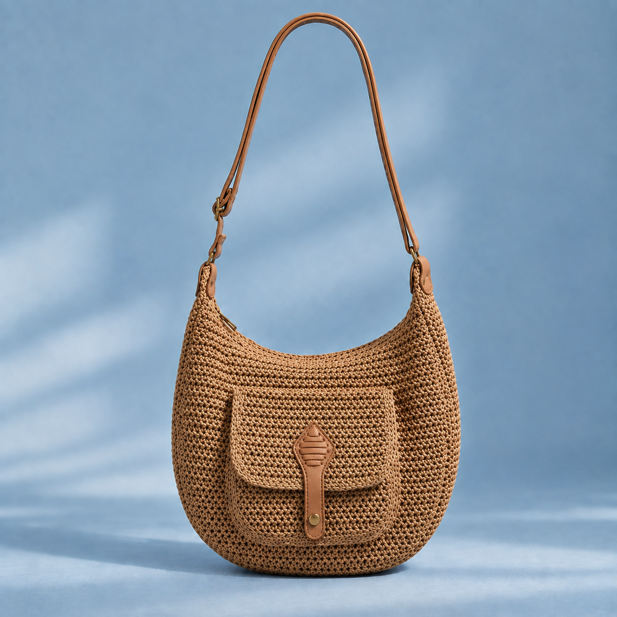 Spinelli Woven Shoulder Bag - Khaki