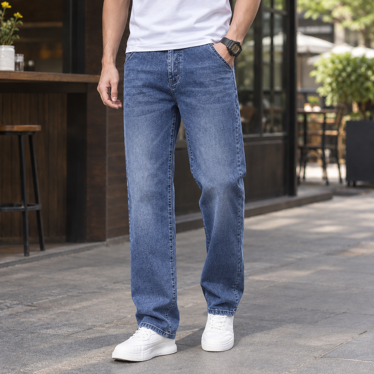 Brendan Straight Jeans - Polished Blue