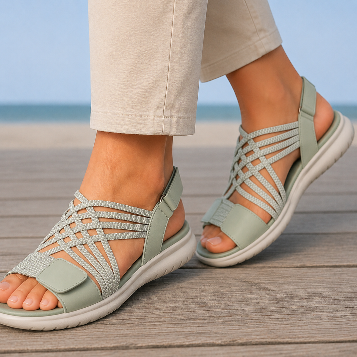 Brescia Orthopedic Sandals - Green