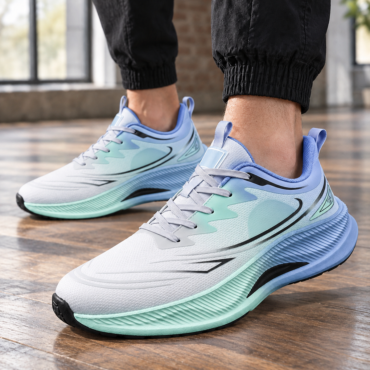 Albarelli Sculpted Sole Sneakers - Light Blue