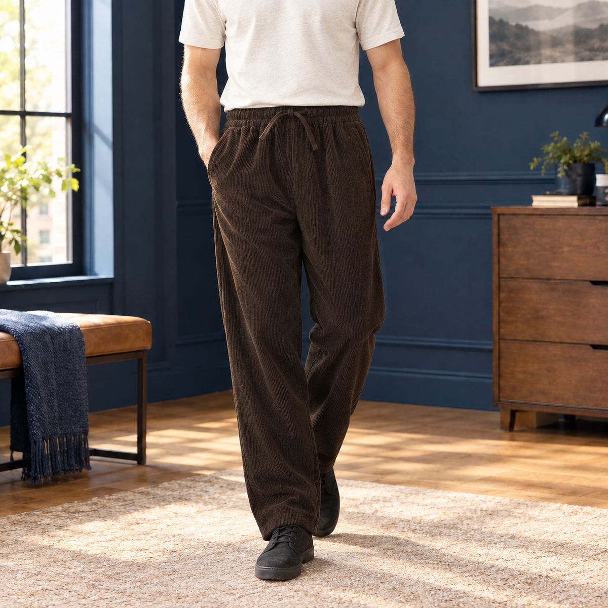 Adrian Straight-Leg Pants - Coffee
