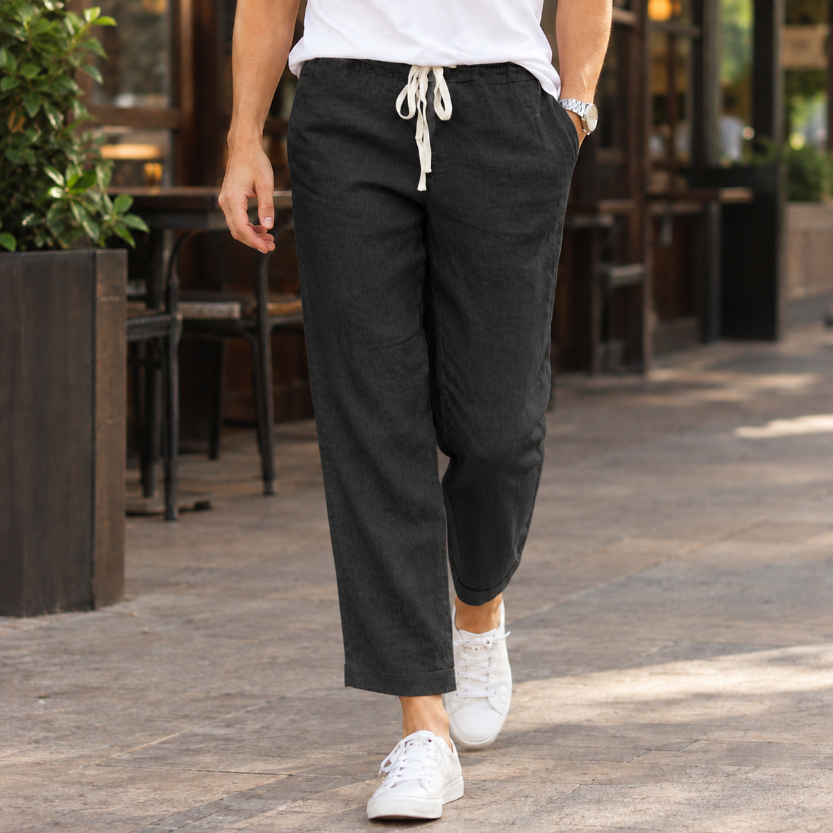 Gaspard Relaxed Pants - Black
