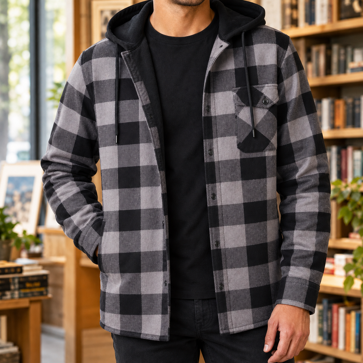 Bertrand Hooded Jacket - Dark Gray