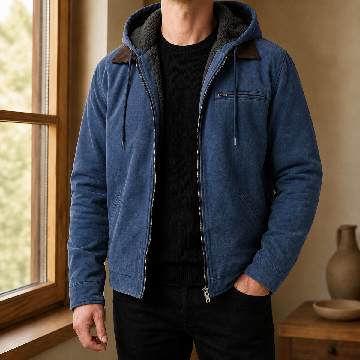 Jasper Hooded Jacket - Blue