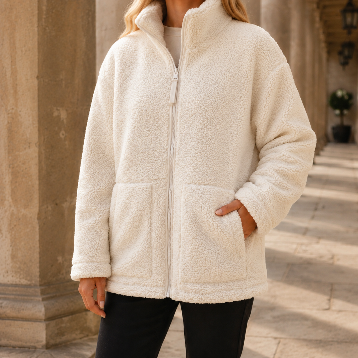 Sonia Teddy Jacket - White
