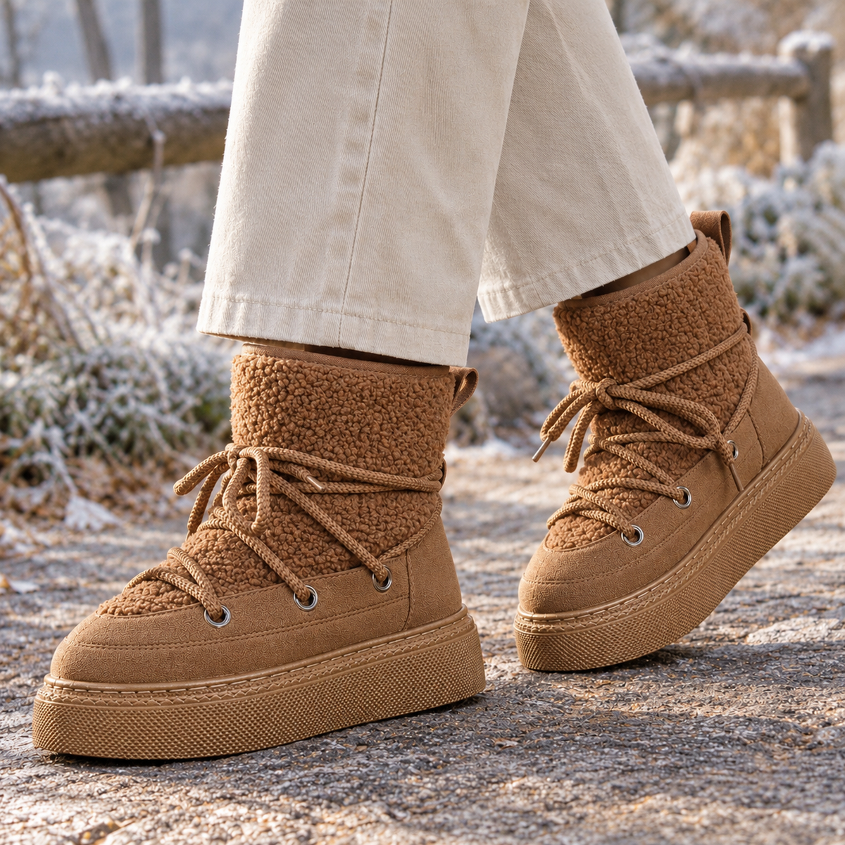 Gallarate Platform Boots - Camel