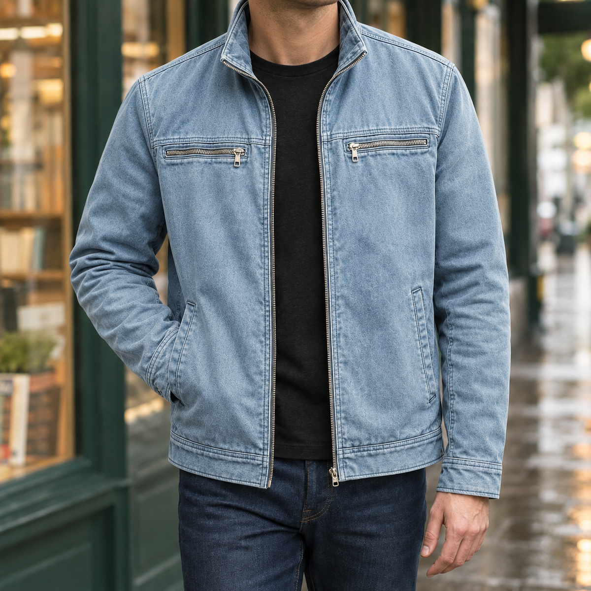 Charlie Washed Jacket - Denim Blue