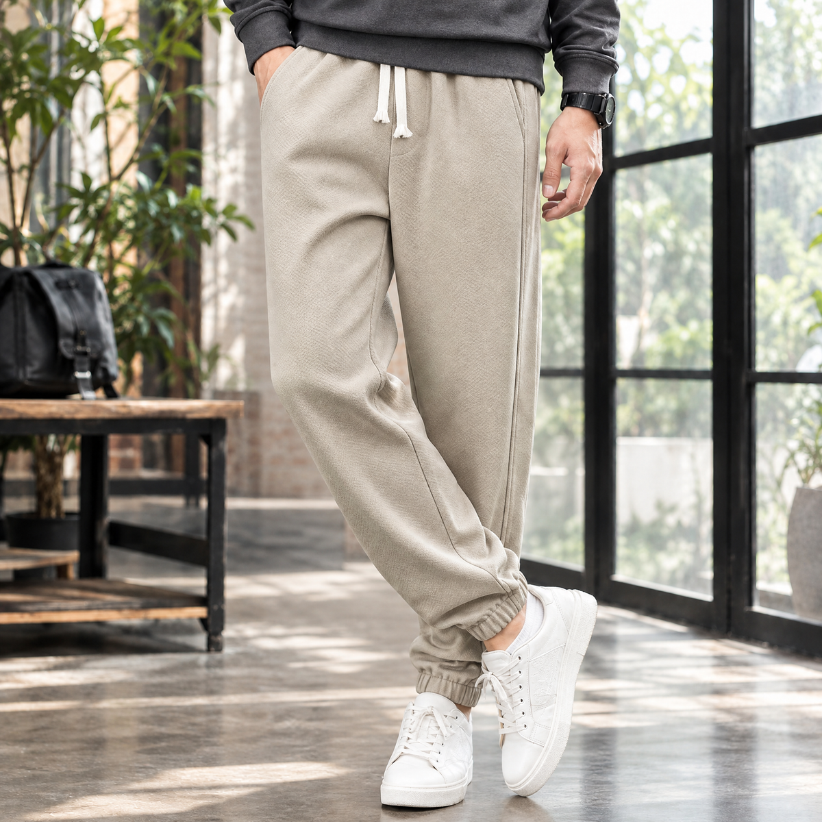 George Tapered Joggers - Khaki