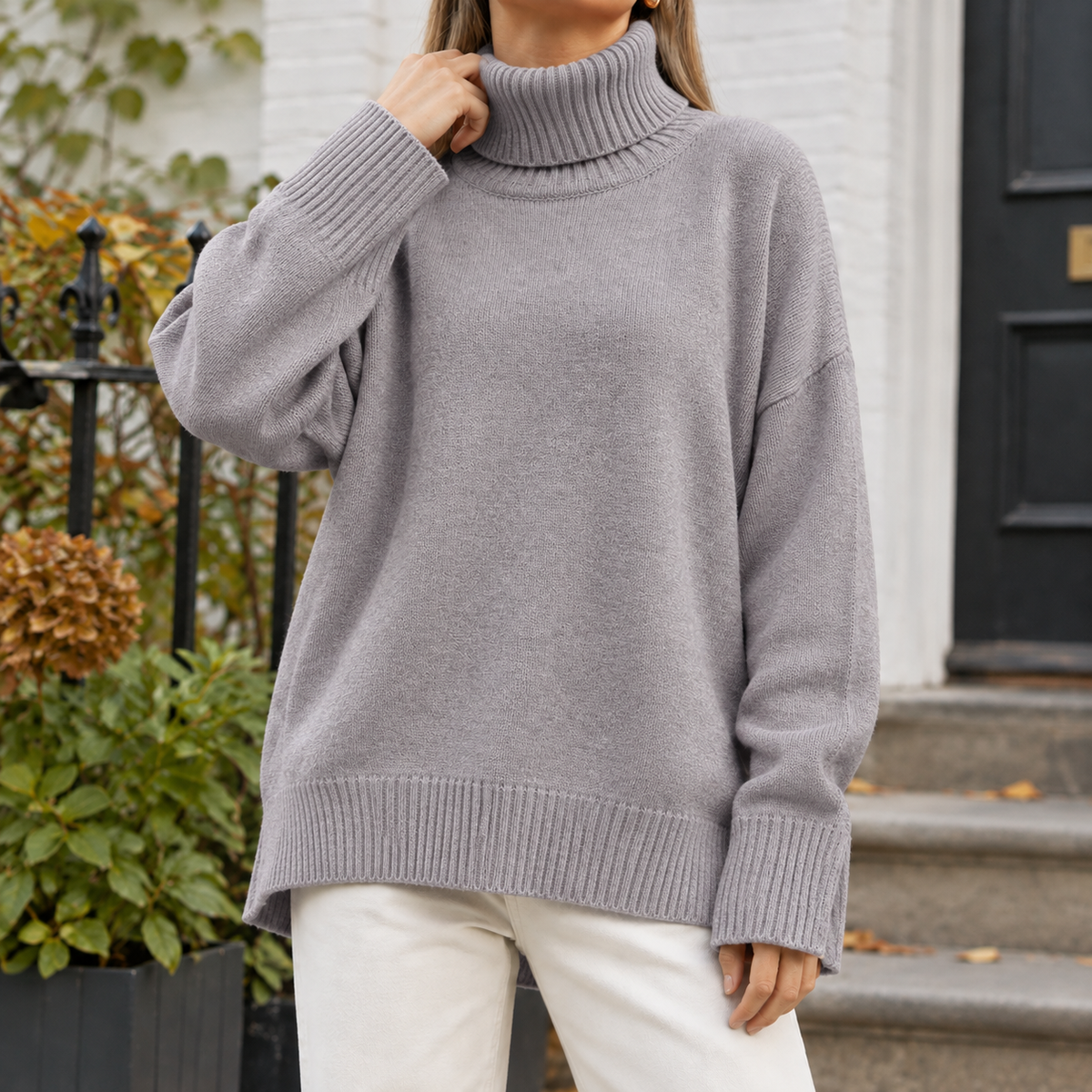 Manon Cashmere Sweater - Gray