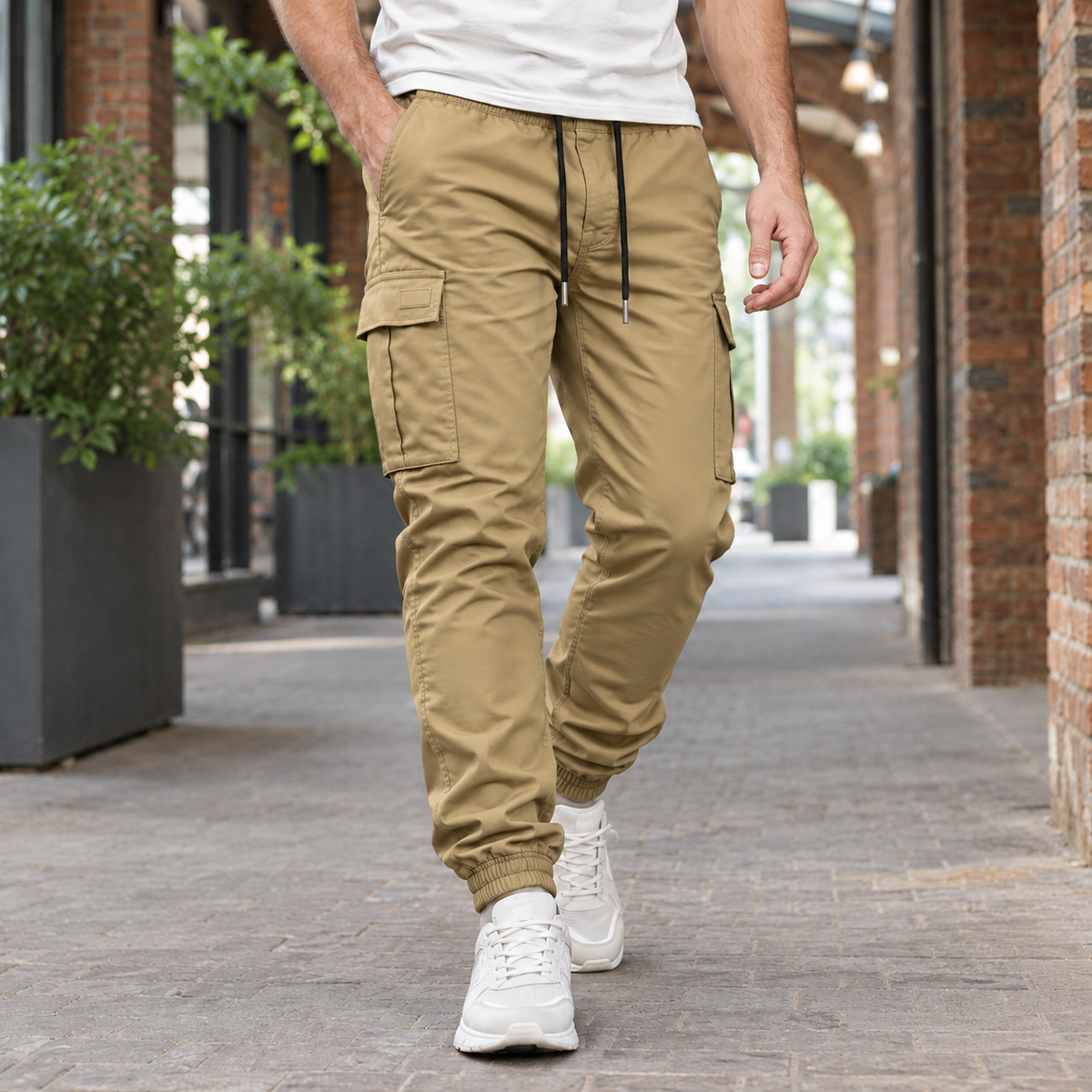 Maxim Tapered Cargo Pants - Khaki