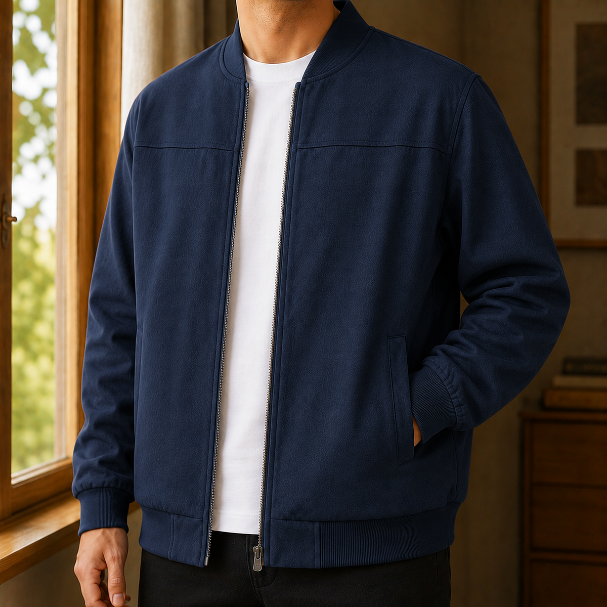 Philip Bomber Jacket - Dark Blue