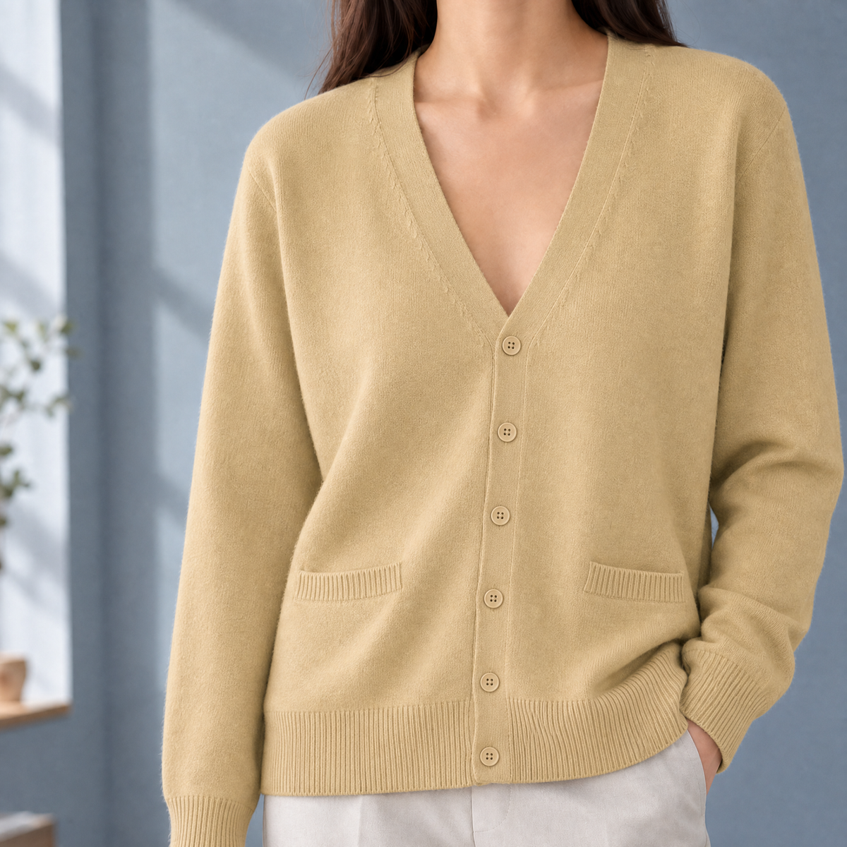 Junia-Kate V-Neck Cardigan - As Pictured
