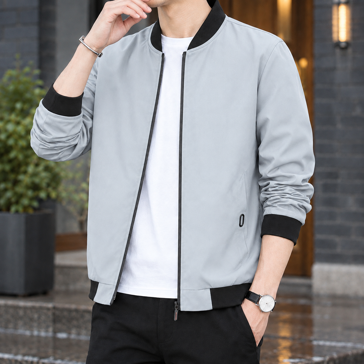 Hector Bomber Jacket - Gray