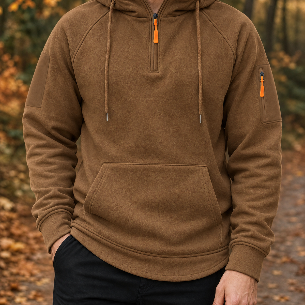 Frank Quarter Zip Sweater - Brown