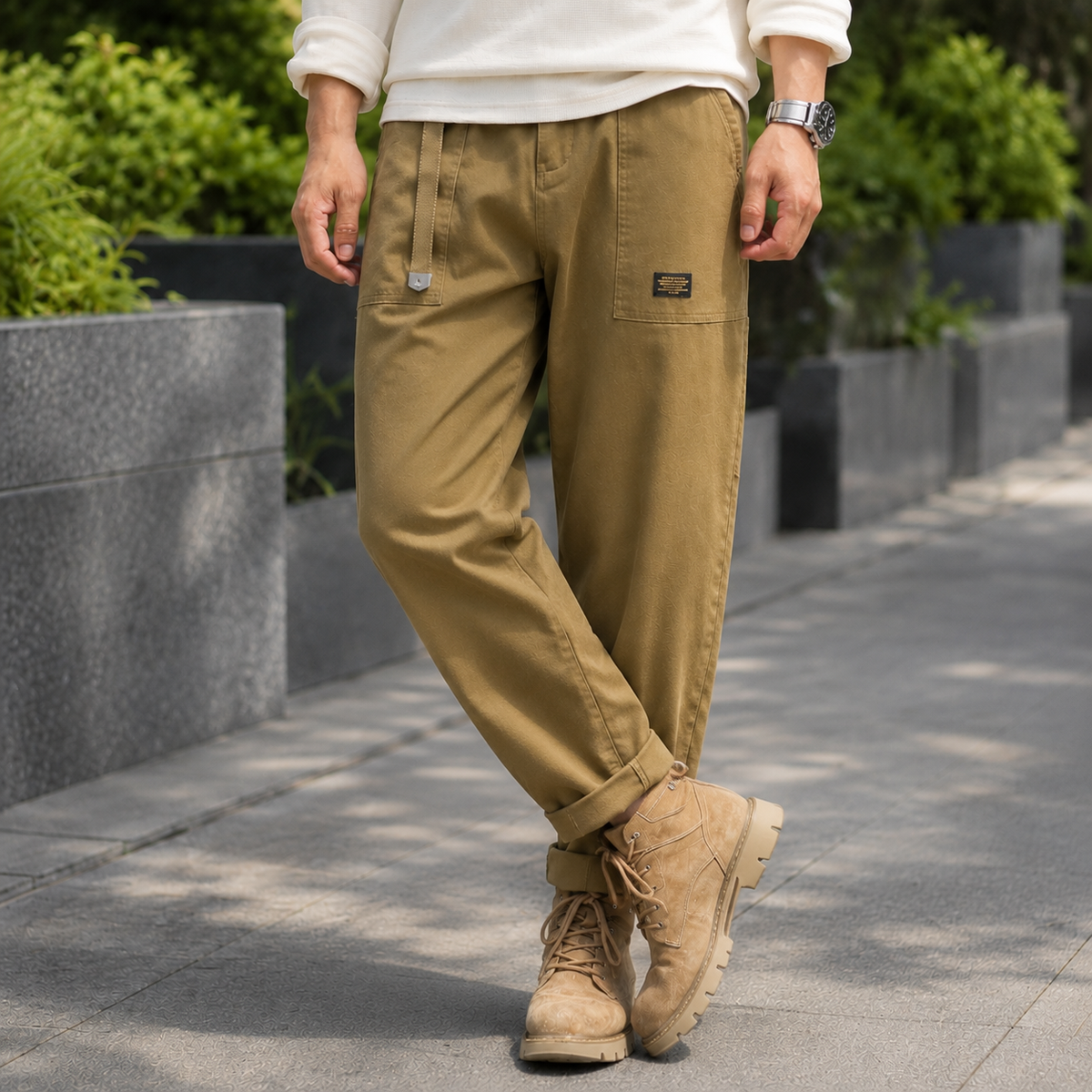 Lorcan Relaxed Cargo Pants - Khaki