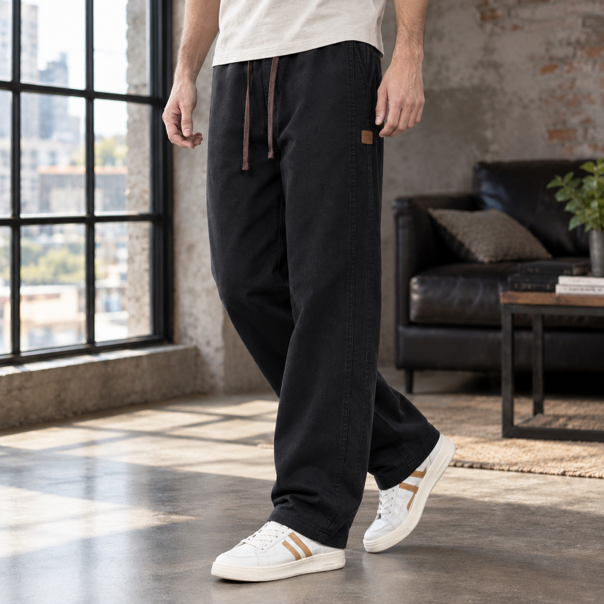 Raoul Relaxed Pants - Black