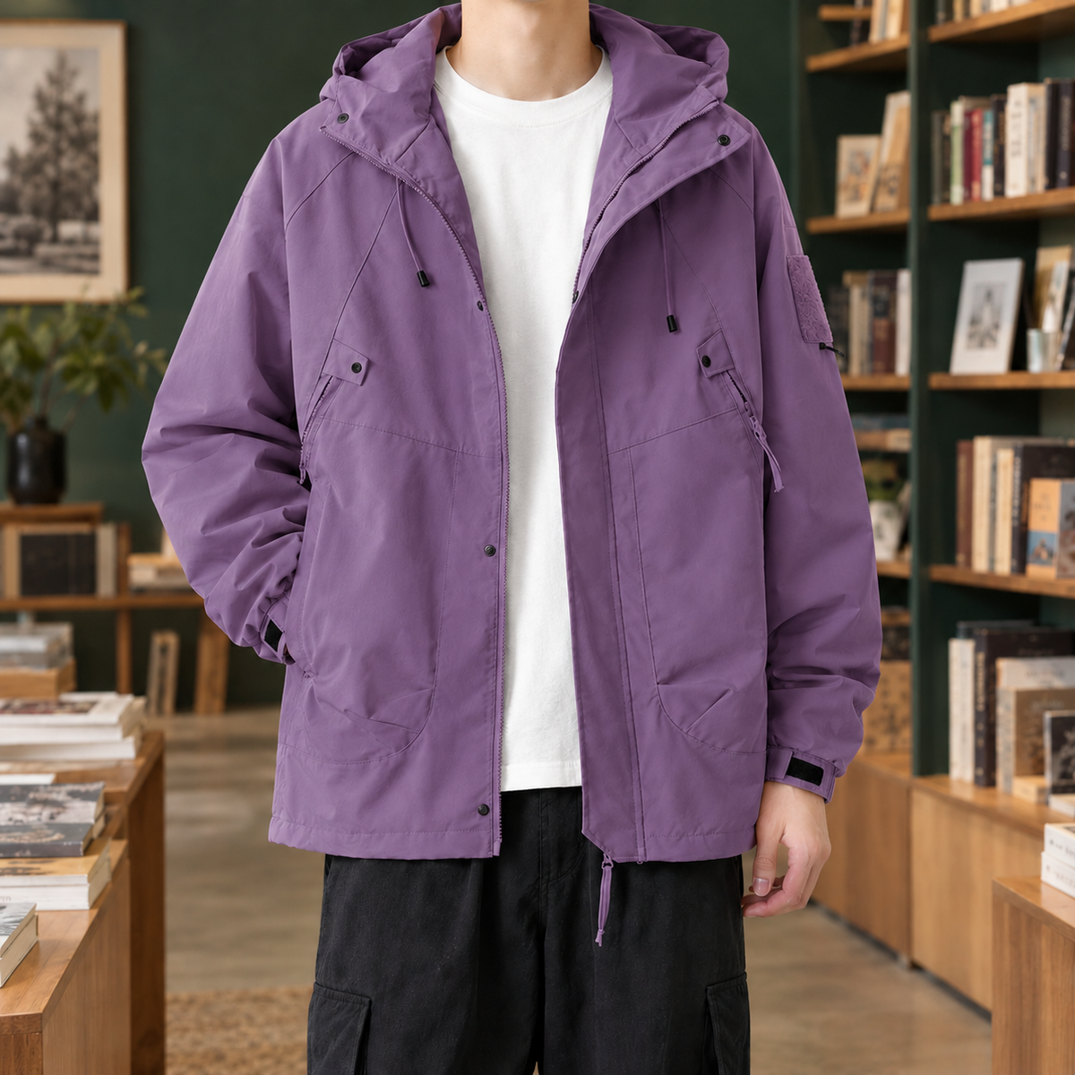 Audric Hooded Jacket - Purple
