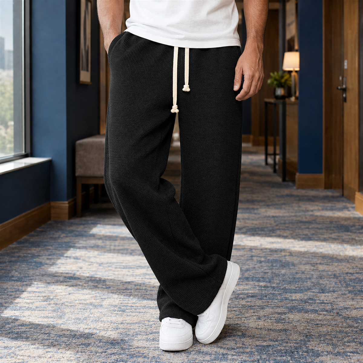 Armel Wide Leg Pants - Black