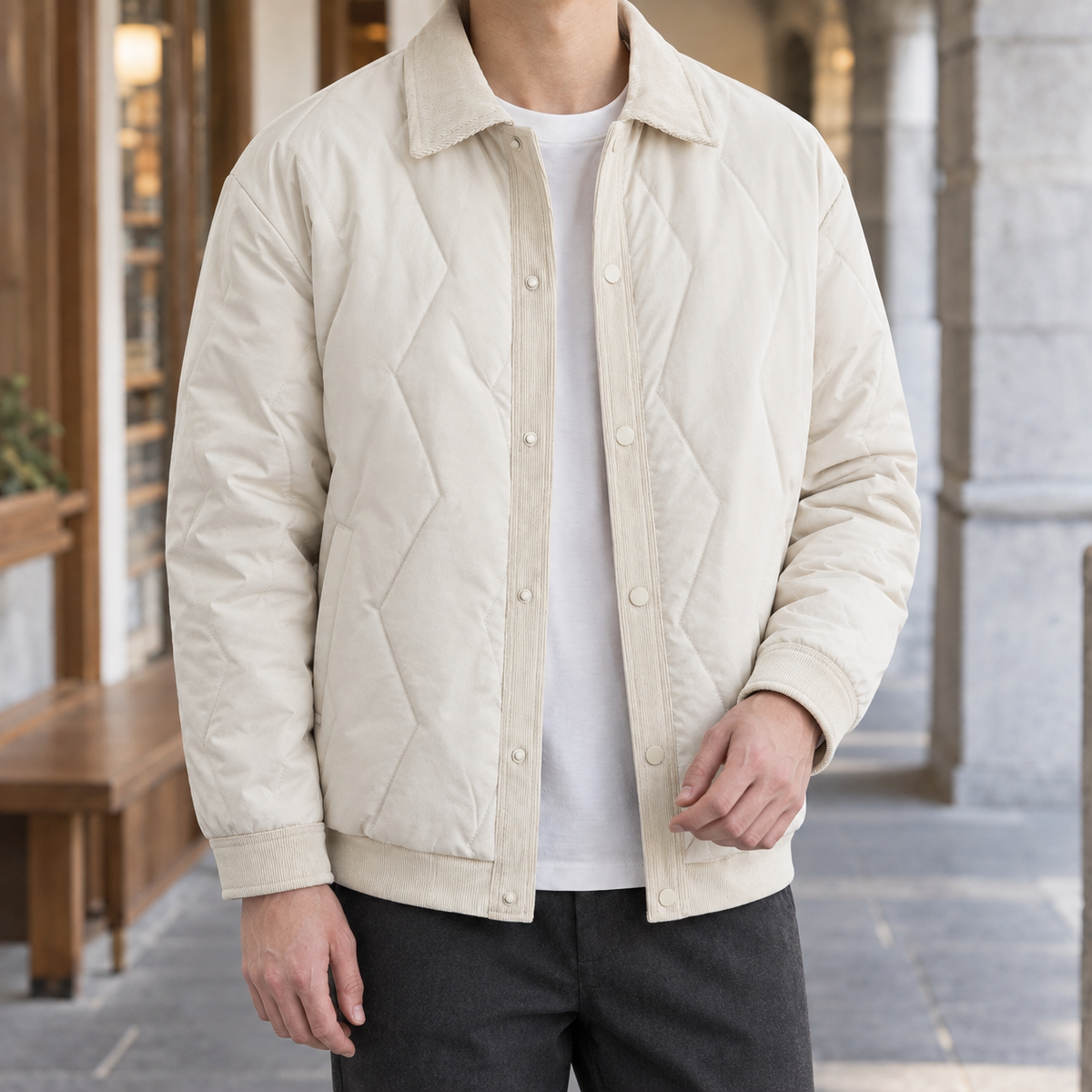 Ilario Quilted Jacket - White