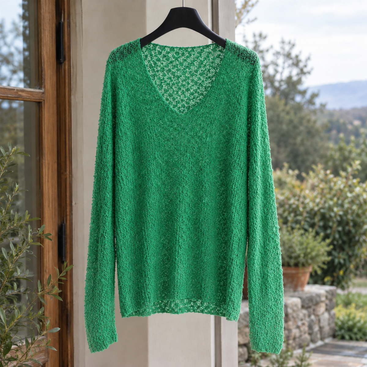 Norbert Cashmere Sweater - Emerald Green