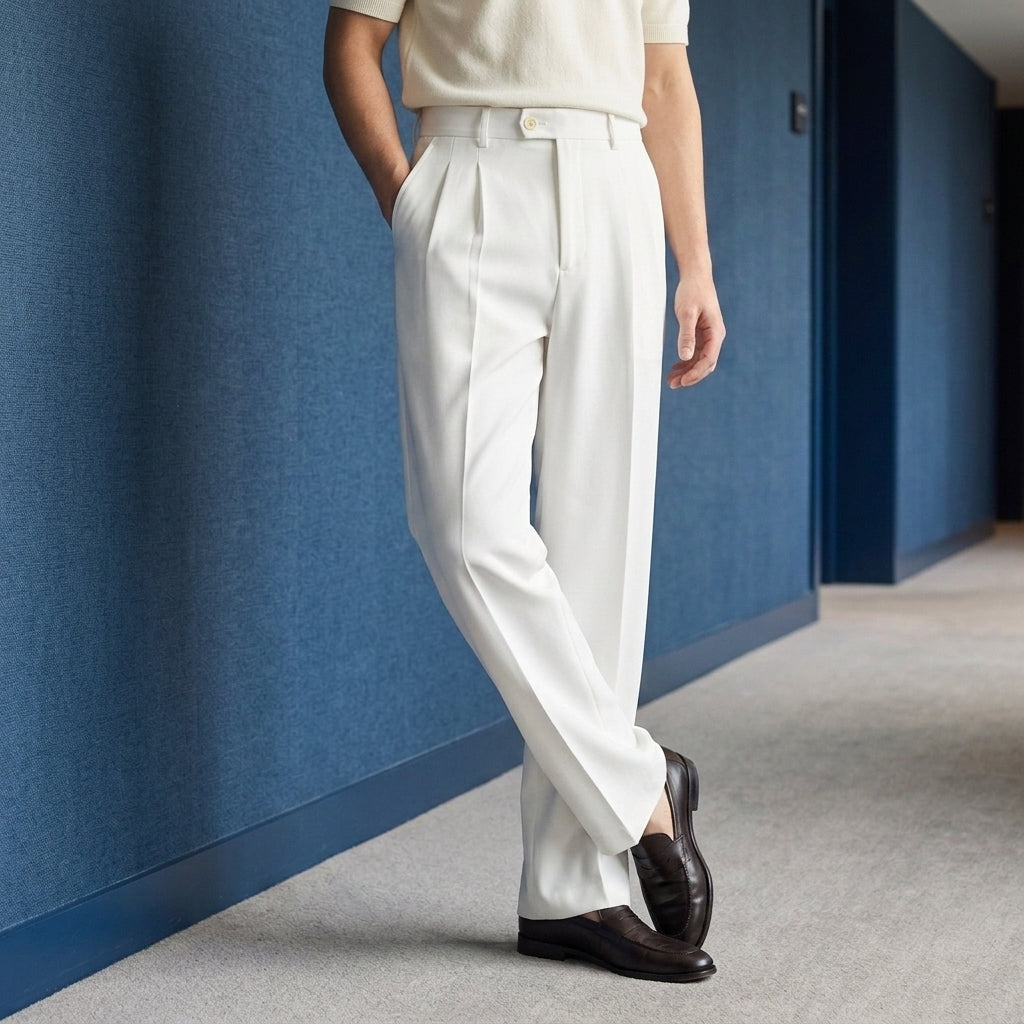 Mason Pleated Pants - White