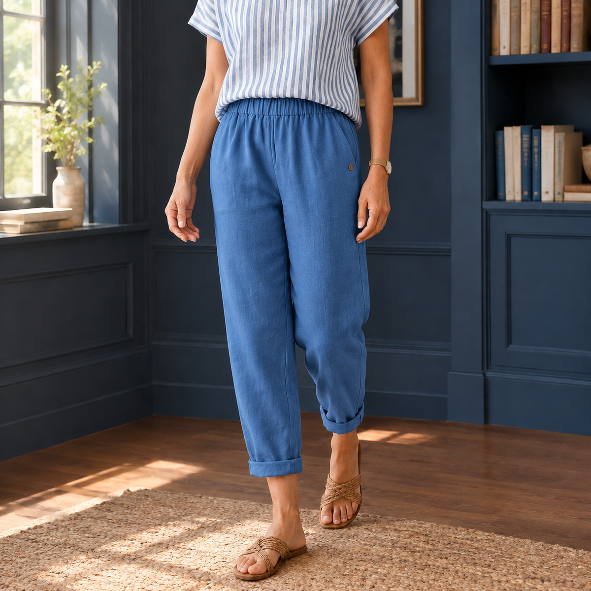 Alba-Faye Relaxed Pants - Blue