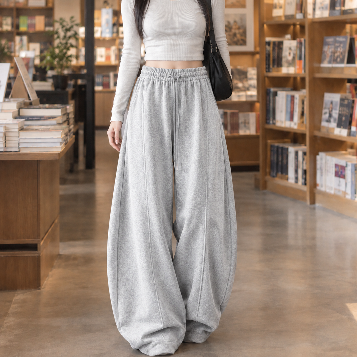 Fiona Balloon Hoodie - Light Gray