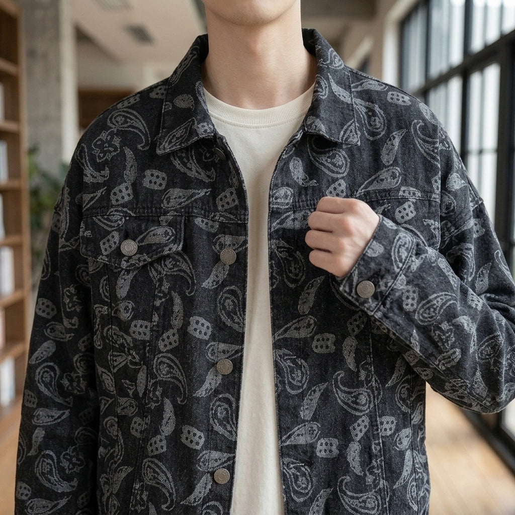 Harlan Paisley Denim Jacket - Lead Product Detail
