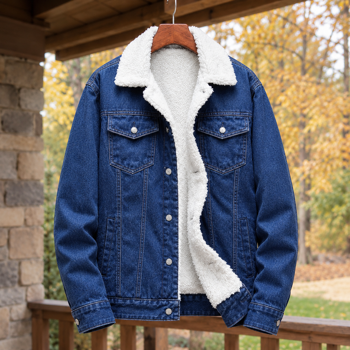 Hendrik Denim Jacket - Denim Lambskin Dark Blue