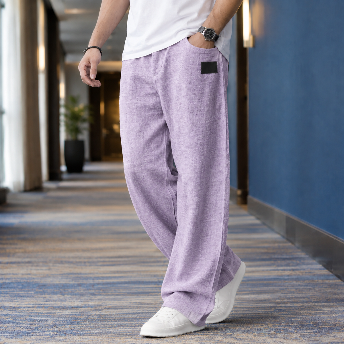 Maximus Wide-Leg Pants - Purple