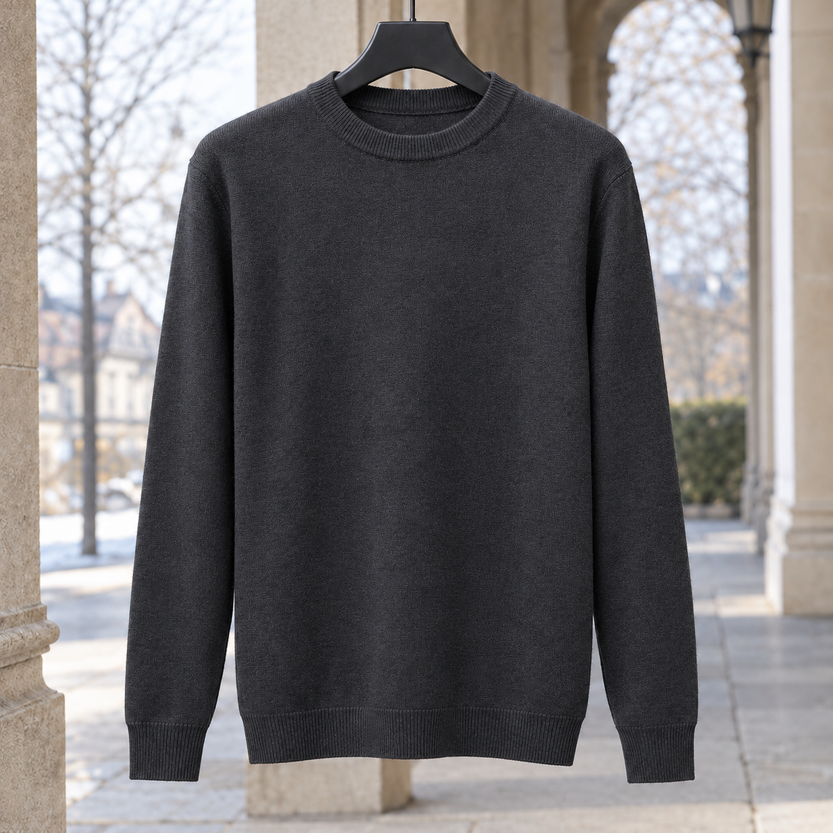 Gregoire Crewneck Top - Dark Gray
