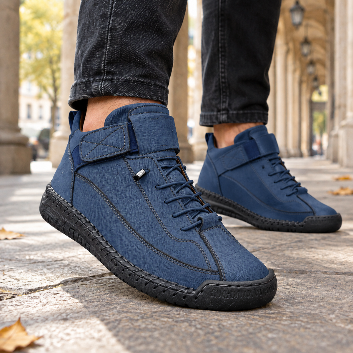 Melfi Stitched Boots - Blue
