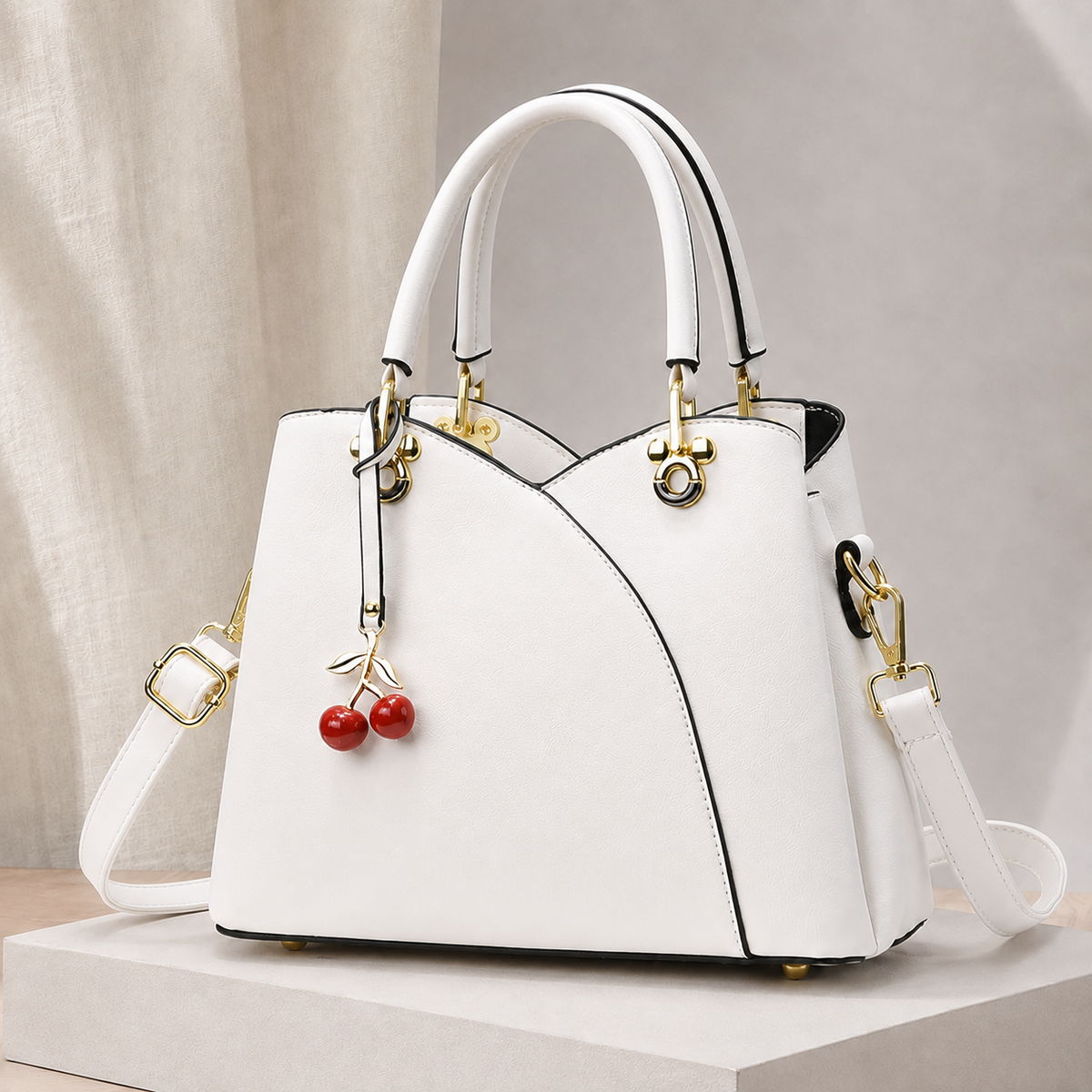 Rinaldi Cherry Handbag - Valkoinen