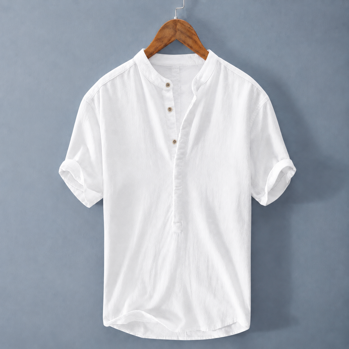 Giles Henley Shirt - White