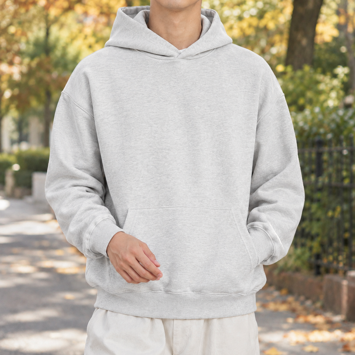 Reuben Heavyweight Hoodie - White Ash