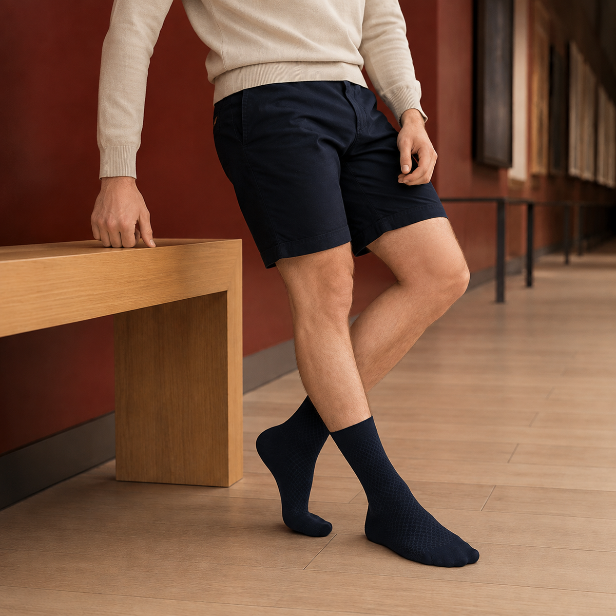 Hudson Bamboo Socks - Black & Navy