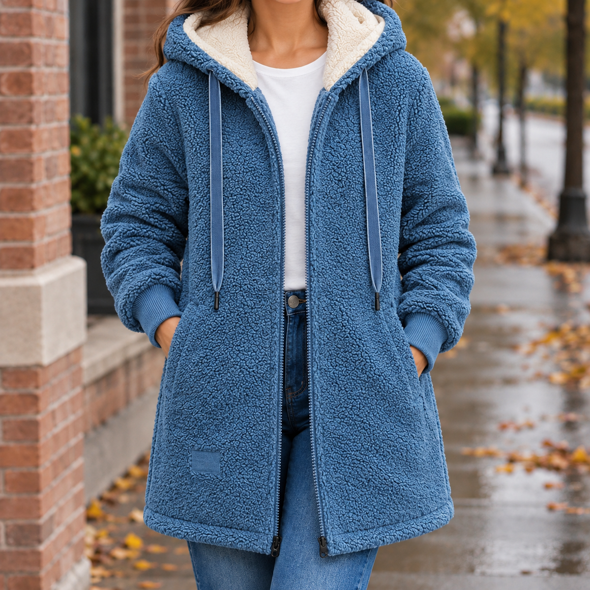 Catriona-Grace Fleece Lined Jacket - Blue