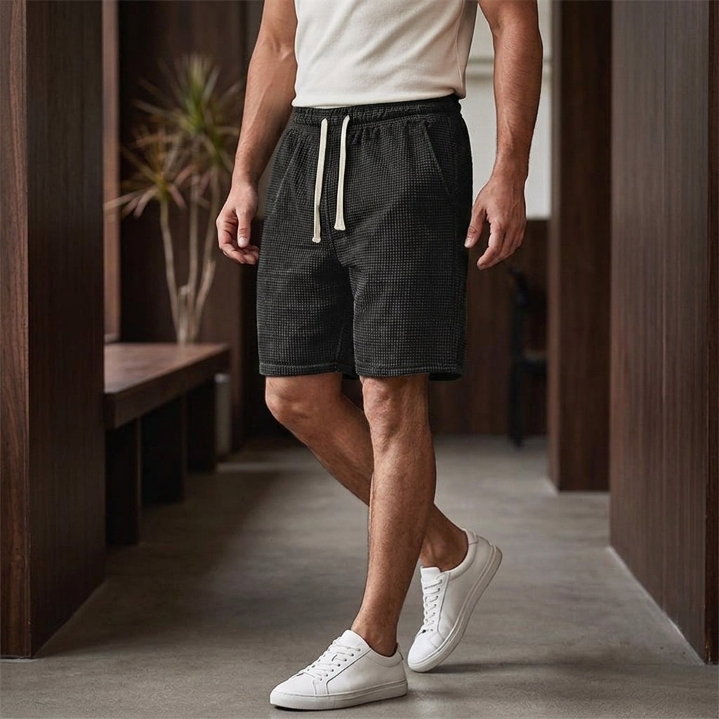 Wyatt Waffle Shorts - Black