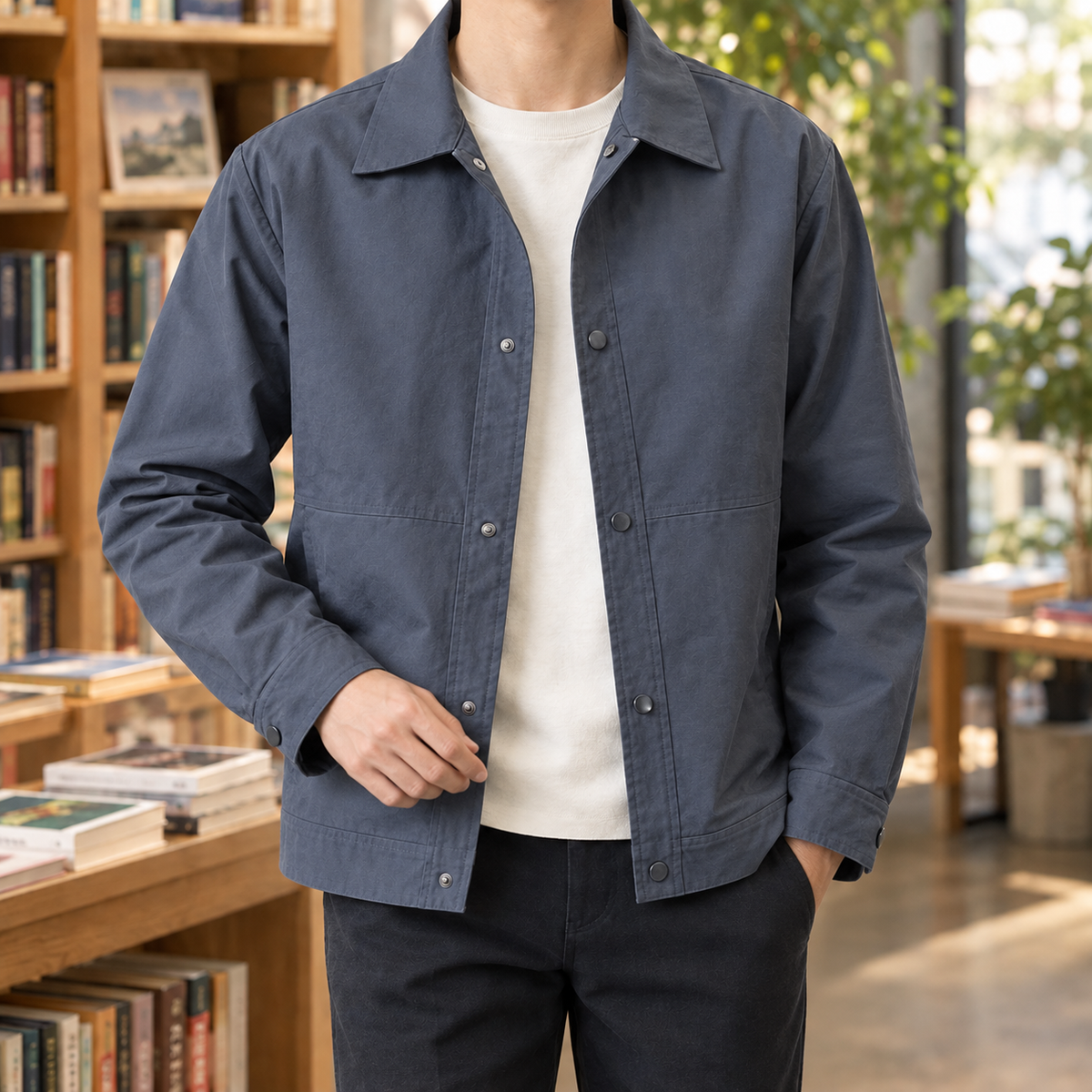 Ardan Snap Jacket - Blue Gray