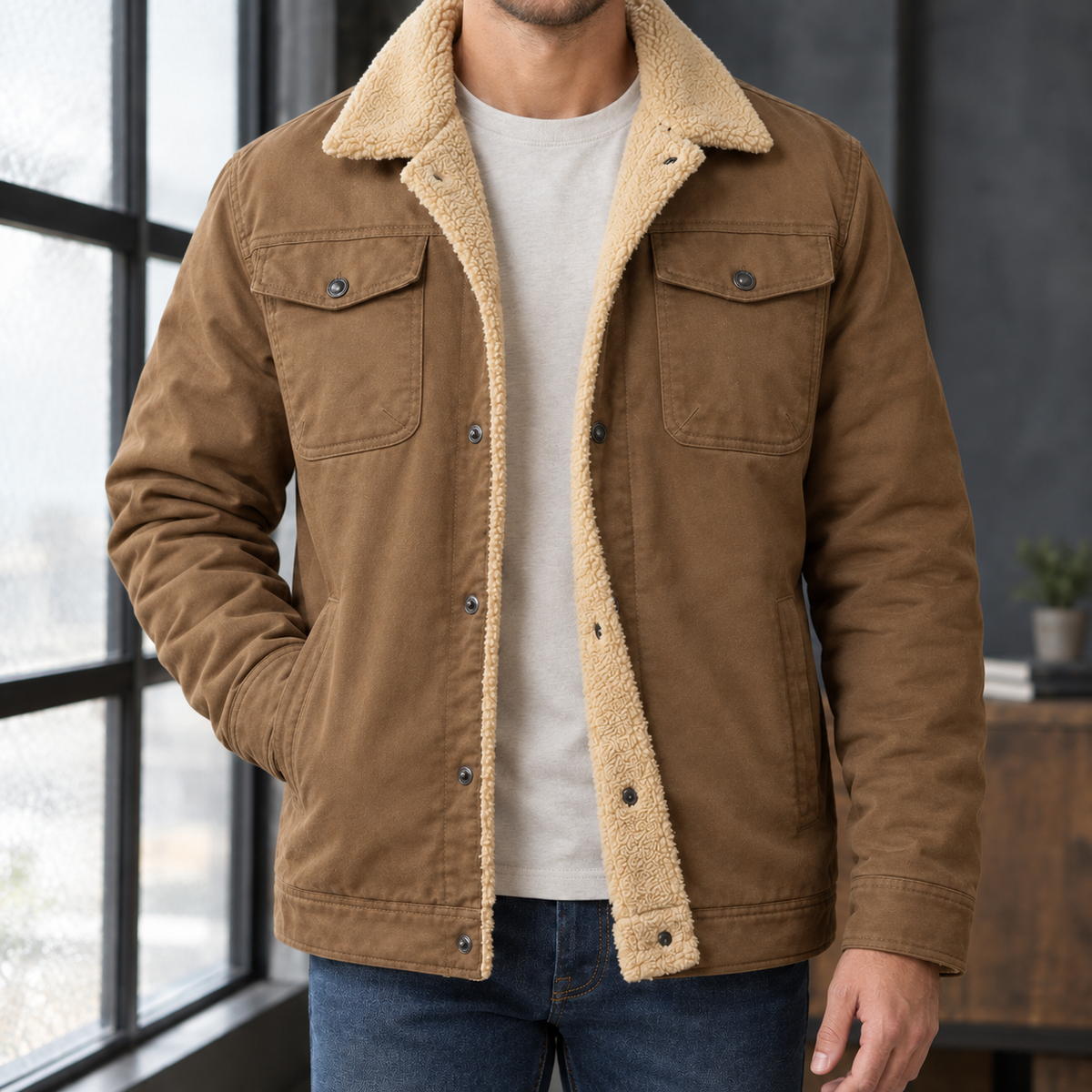 Pierrick Workwear Jacket - Brown