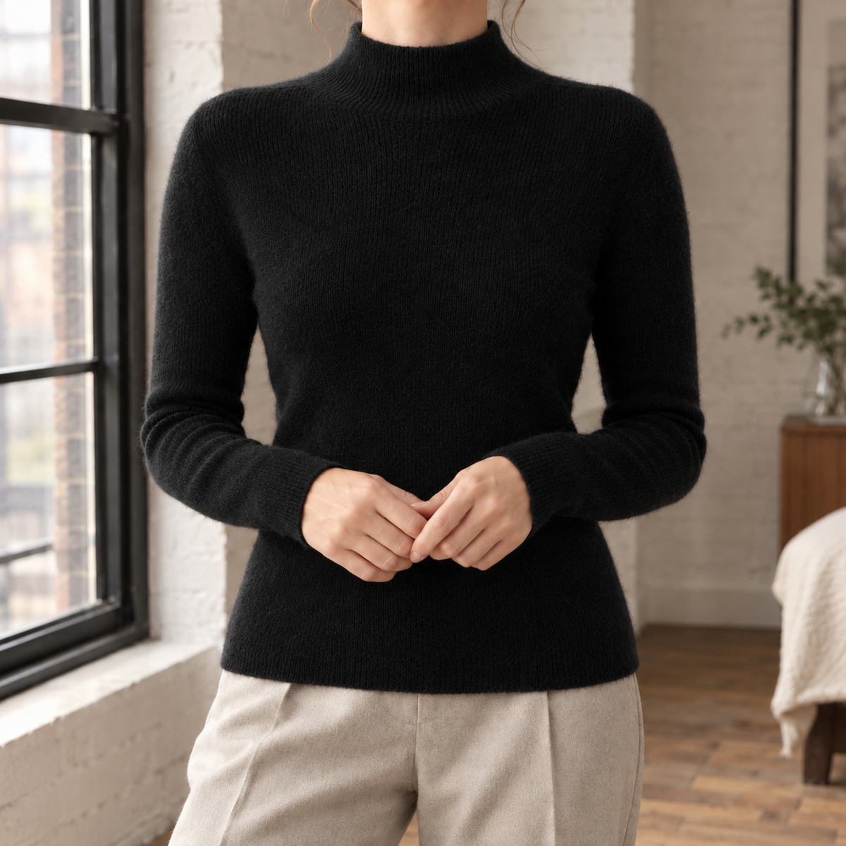 Melisande Cashmere Sweater - Black