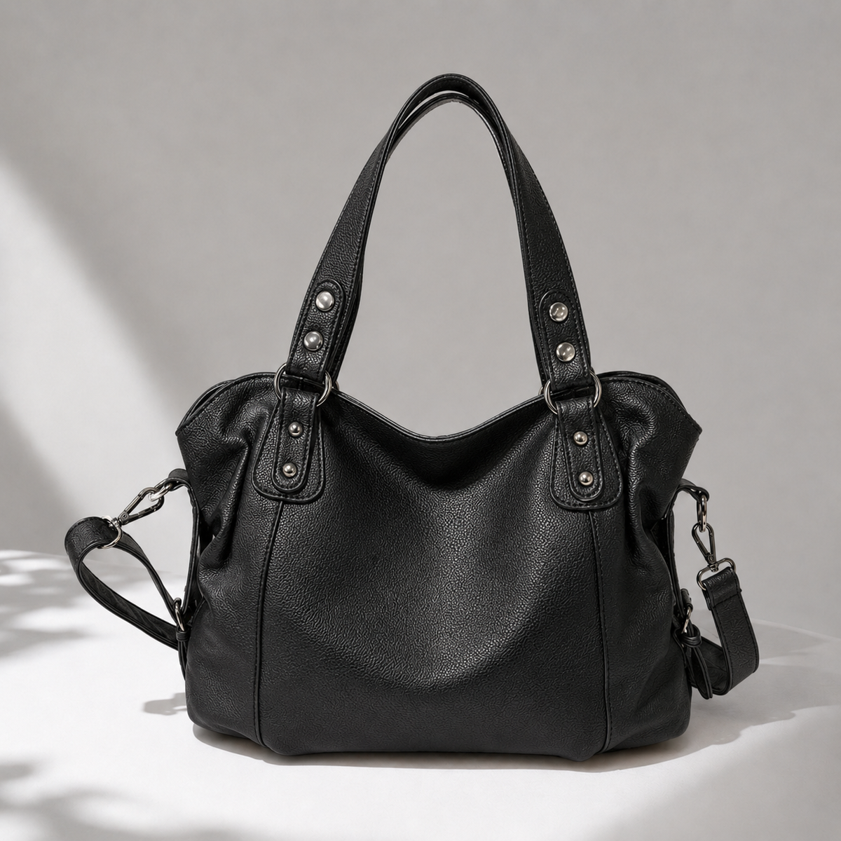 Taranto Studded Hobo Bag - Black