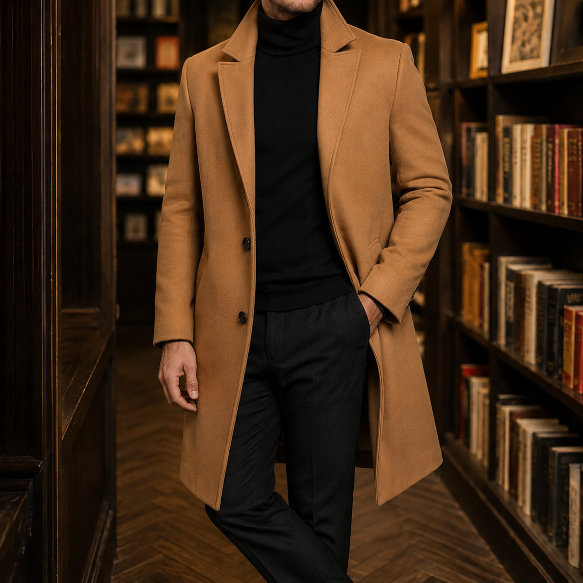 Thaddeus Tailored Overcoat - Brown