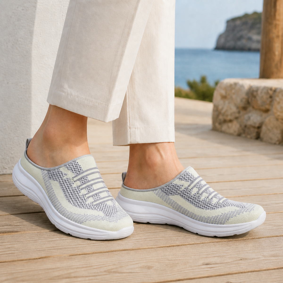 Abate Slip-On Sneakers - Beige